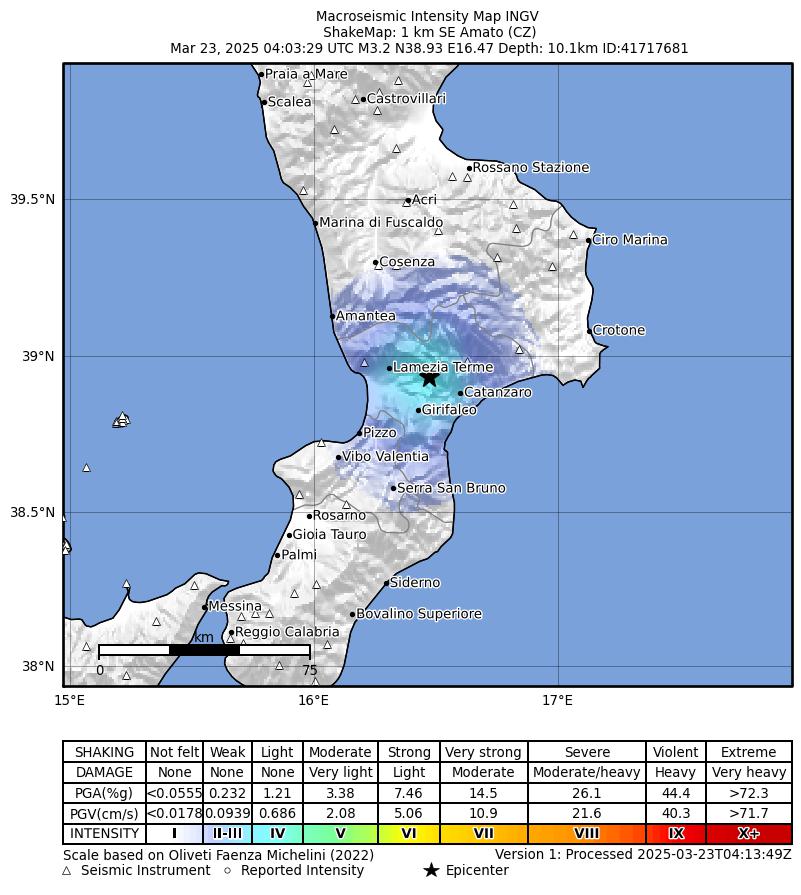 terremoto oggi calabria catanzaro