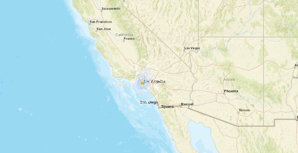 terremoto oggi los angeles