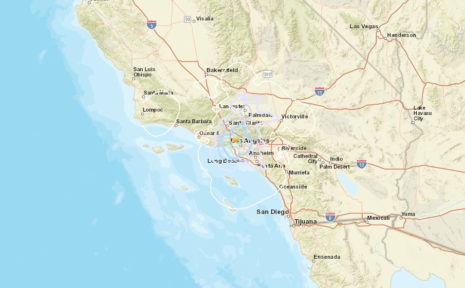 terremoto oggi los angeles