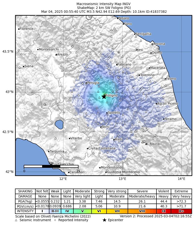 terremoto perugia foligno assisi
