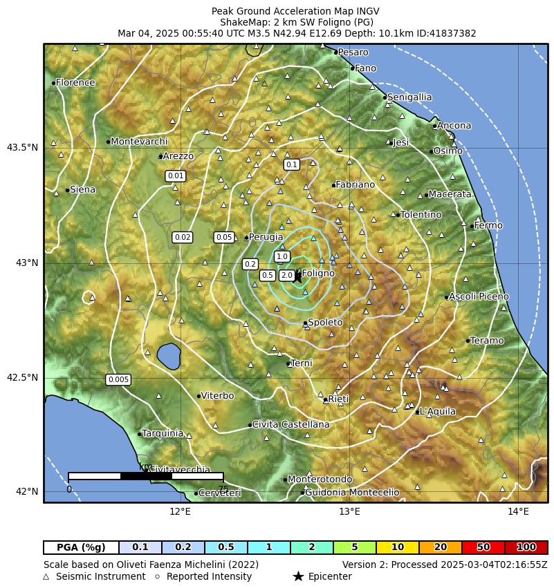 terremoto perugia foligno assisi