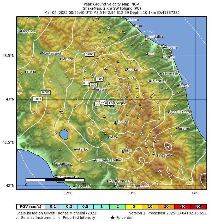 terremoto perugia foligno assisi
