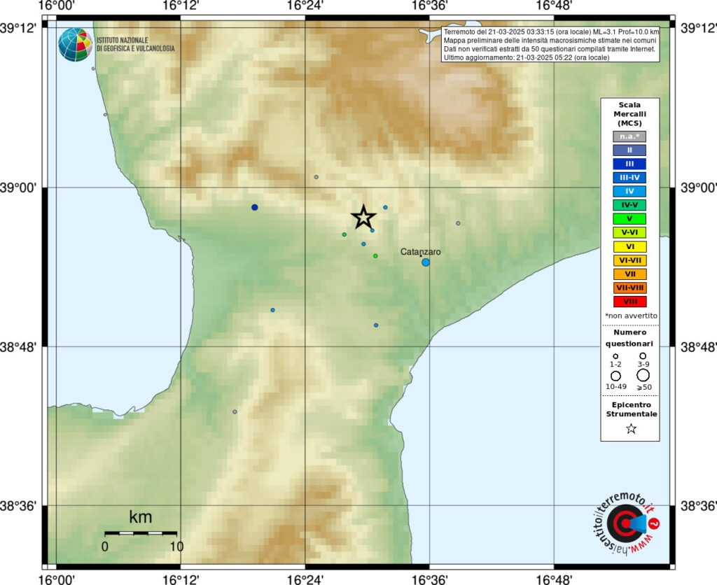 terremoto sciame sismico catanzaro