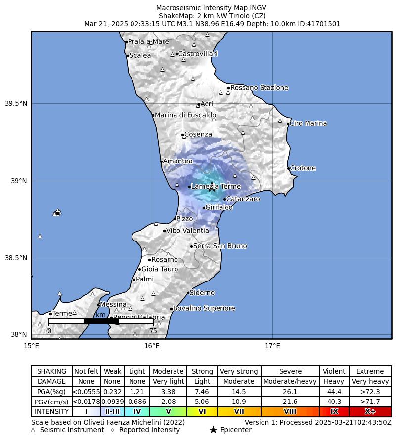 terremoto sciame sismico catanzaro