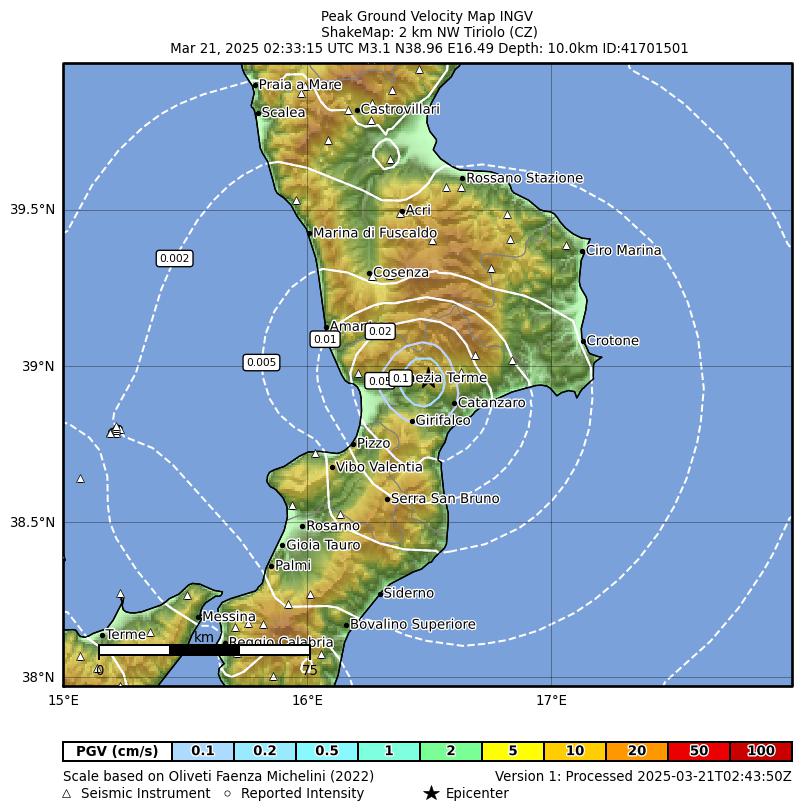 terremoto sciame sismico catanzaro