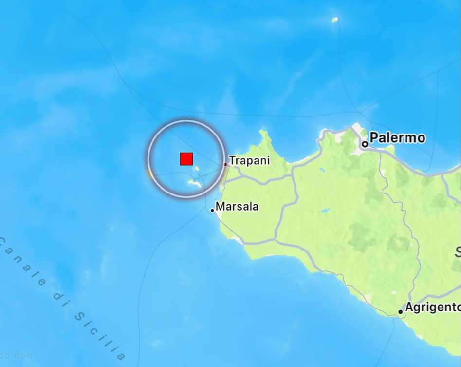 terremoto sicilia isole egadi