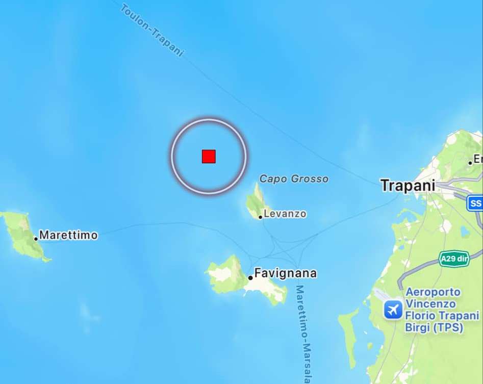 terremoto sicilia isole egadi