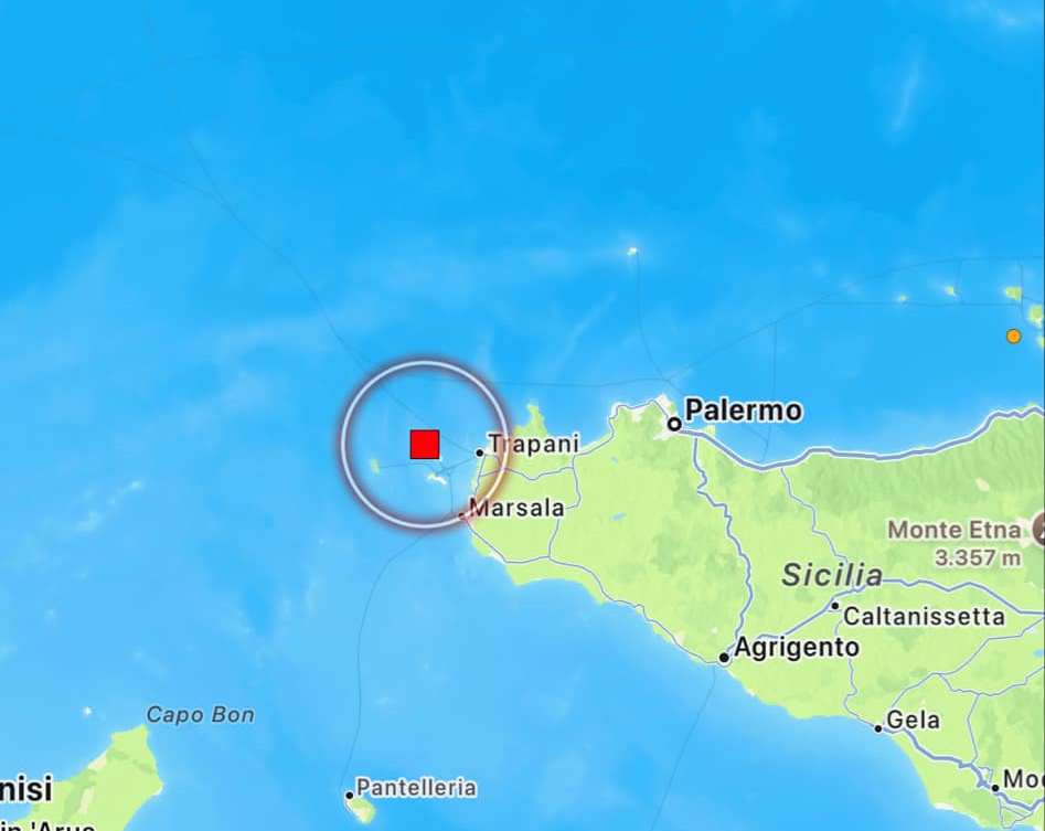 terremoto sicilia isole egadi