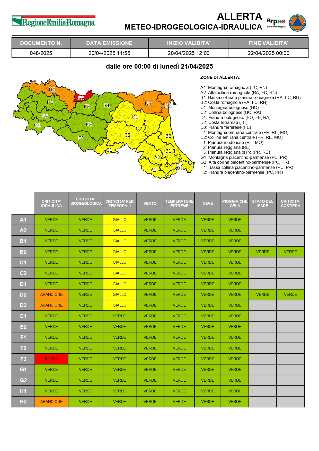 Allerta Emilia Romagna