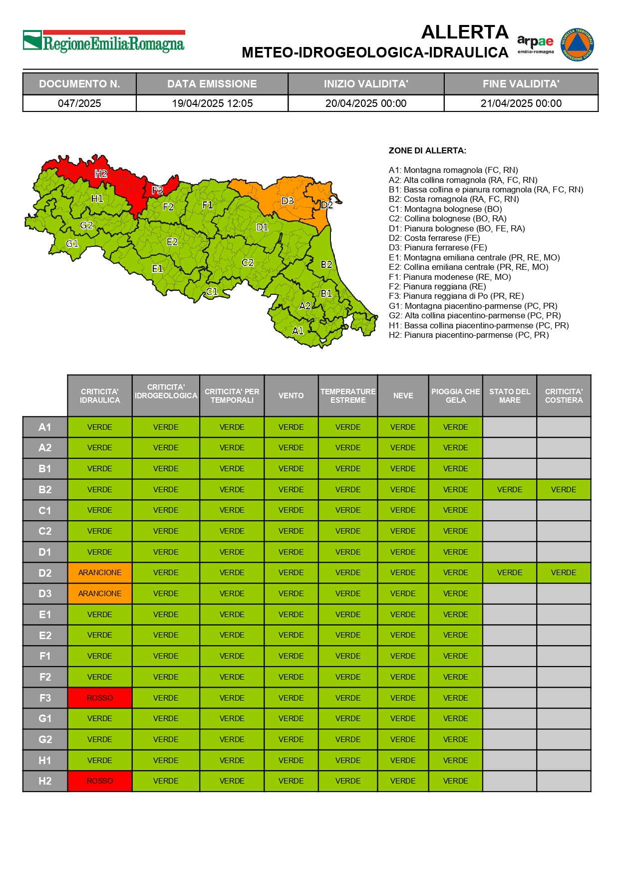 Allerta Emilia Romagna