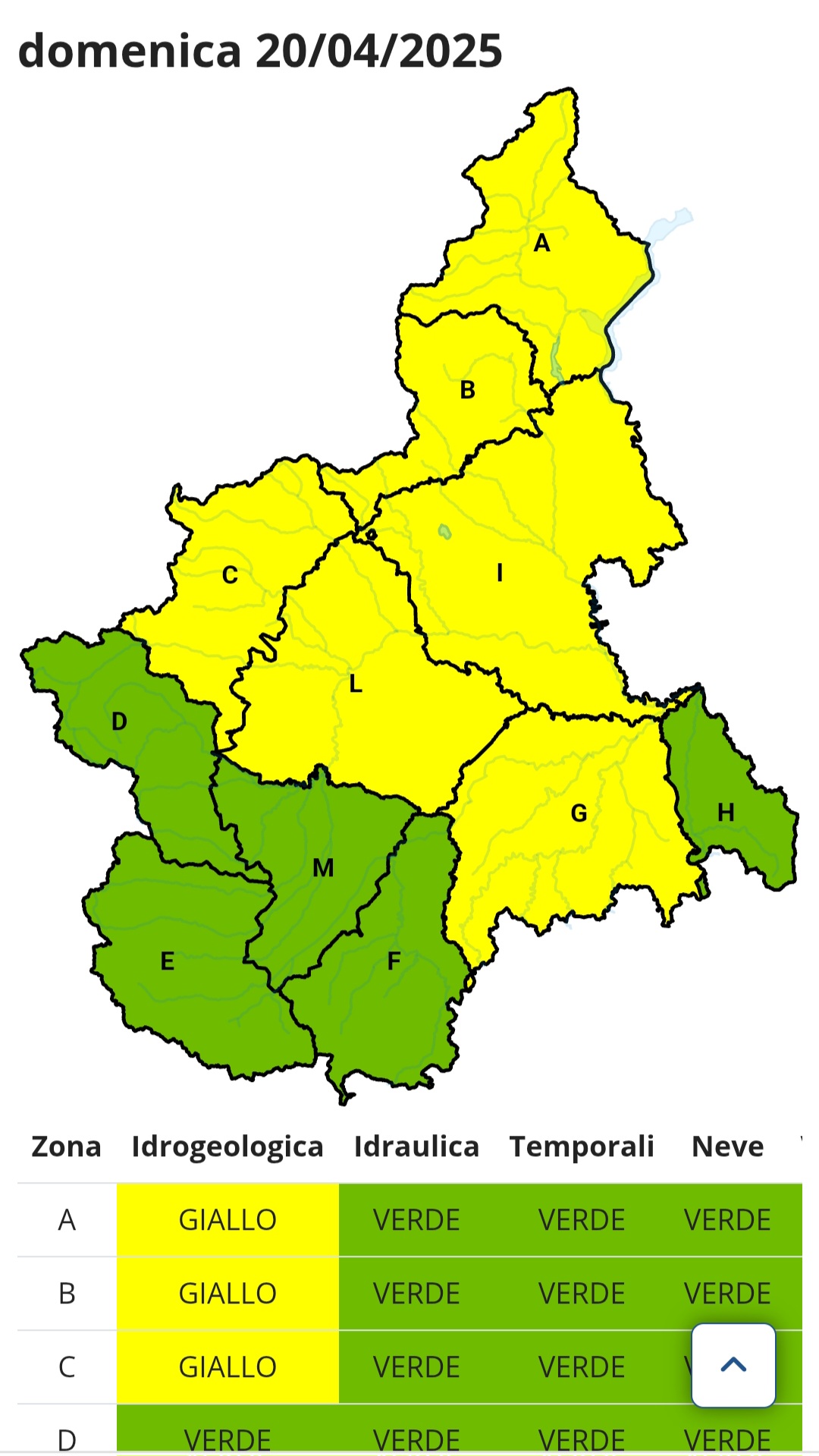 Allerta meteo Piemonte