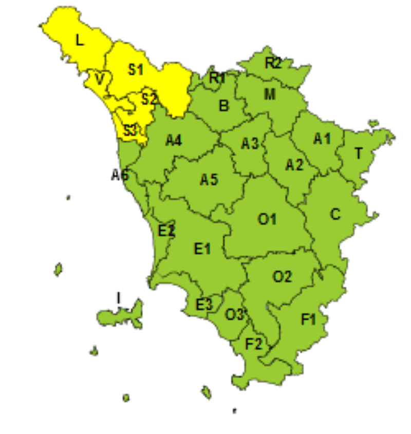Allerta meteo Toscana