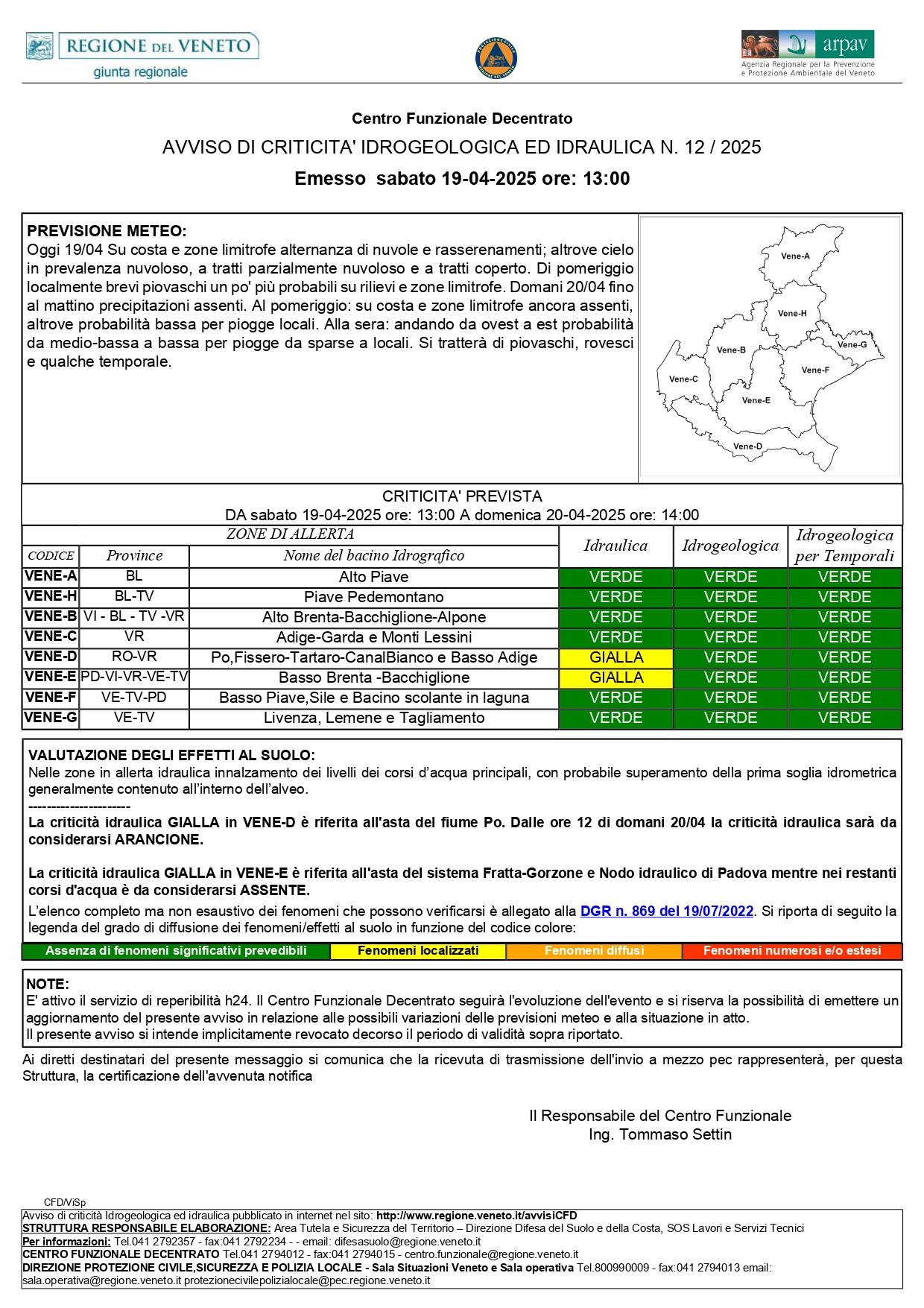 Allerta meteo Veneto