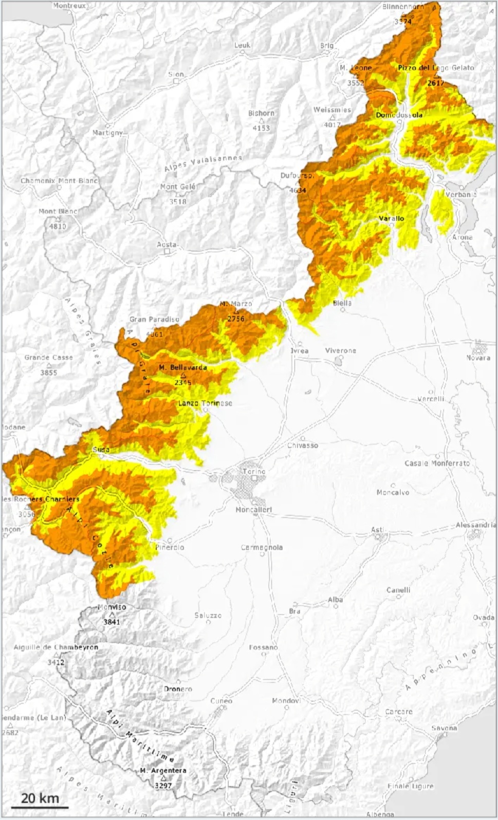 Allerta valanghe Piemonte 21 aprile
