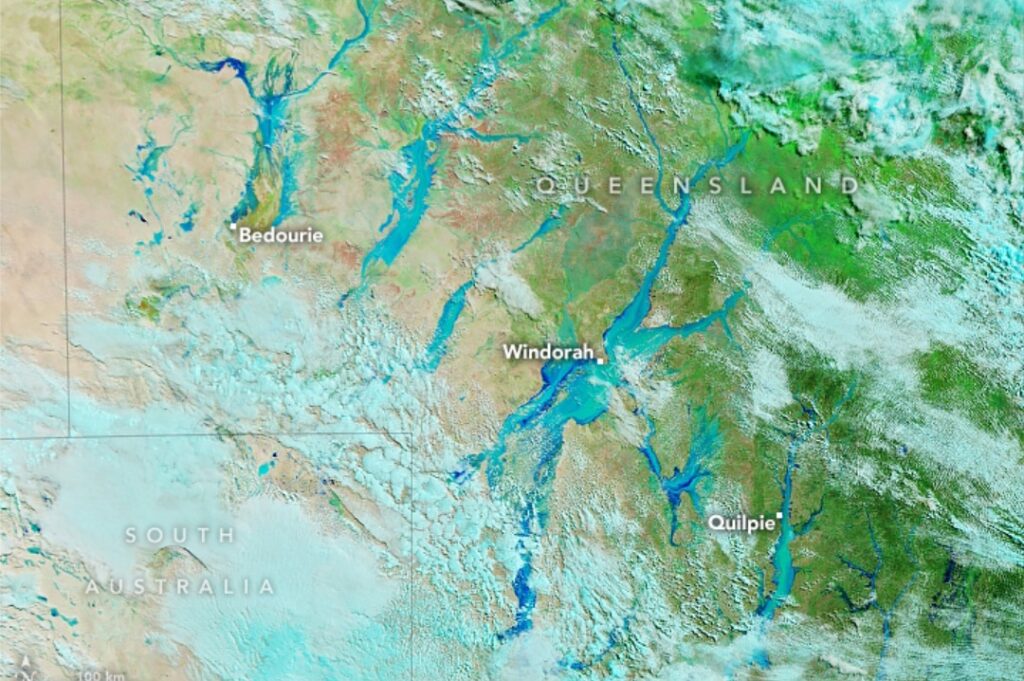 Alluvione Queensland satellite