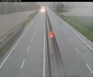 Autostrada A5 Torino-Aosta. Esondazione della Dora Baltea