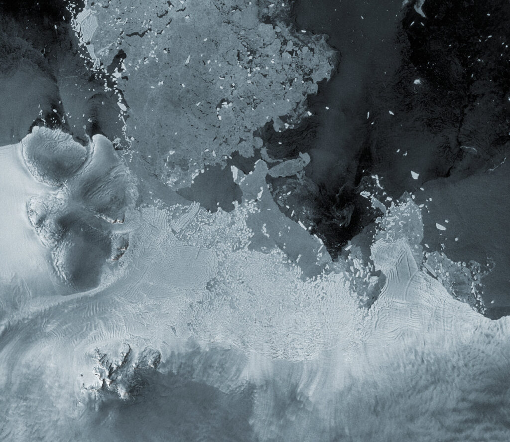 Il Ghiacciaio Thwaites immortalato da Sentinel-1 laghi subglaciali