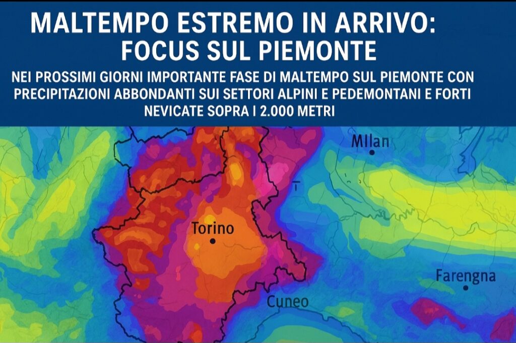 Maltempo estremo focus Piemonte