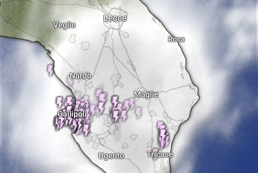 Tempesta fulmini Salento