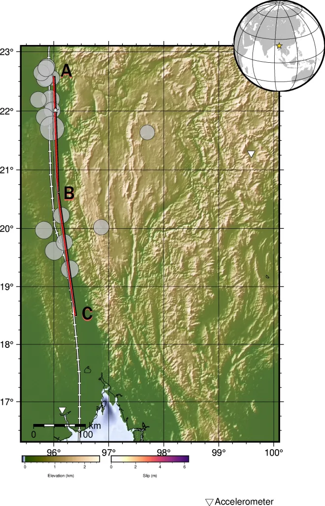 Terremoto Myanmar faglia di Sagaing INGV (2)