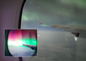 aereo aurora boreale tempesta geomagnetica