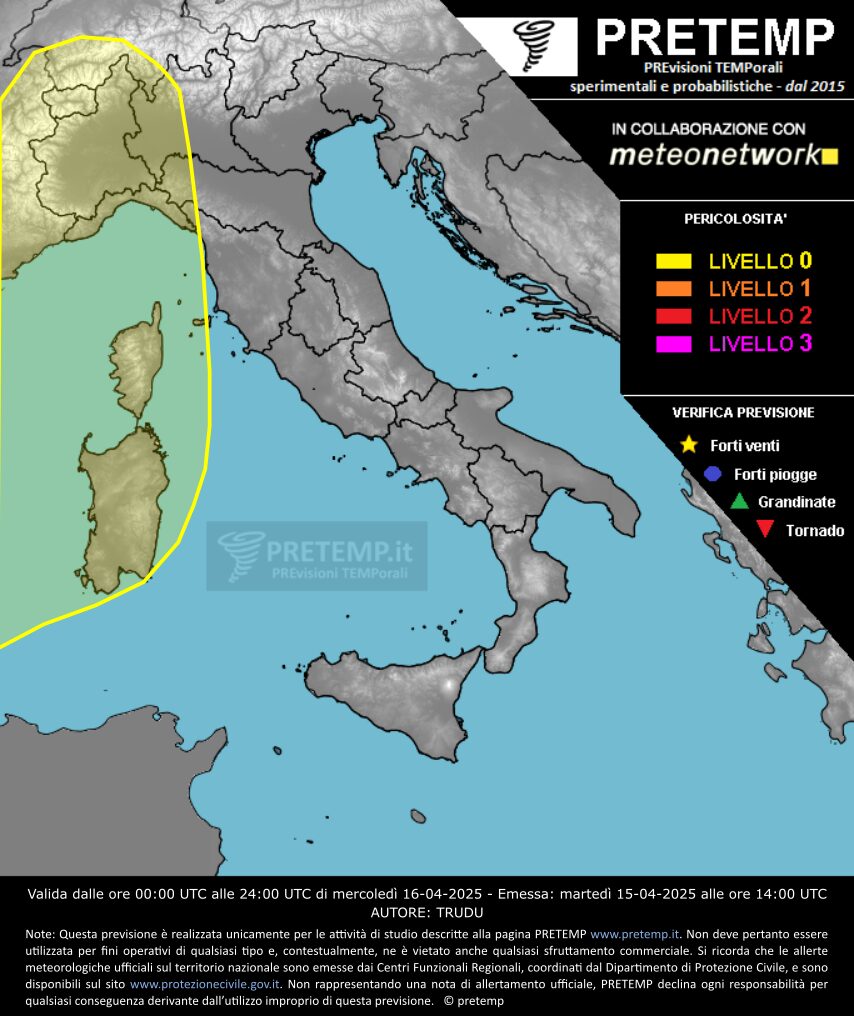 allerta meteo 16 aprile