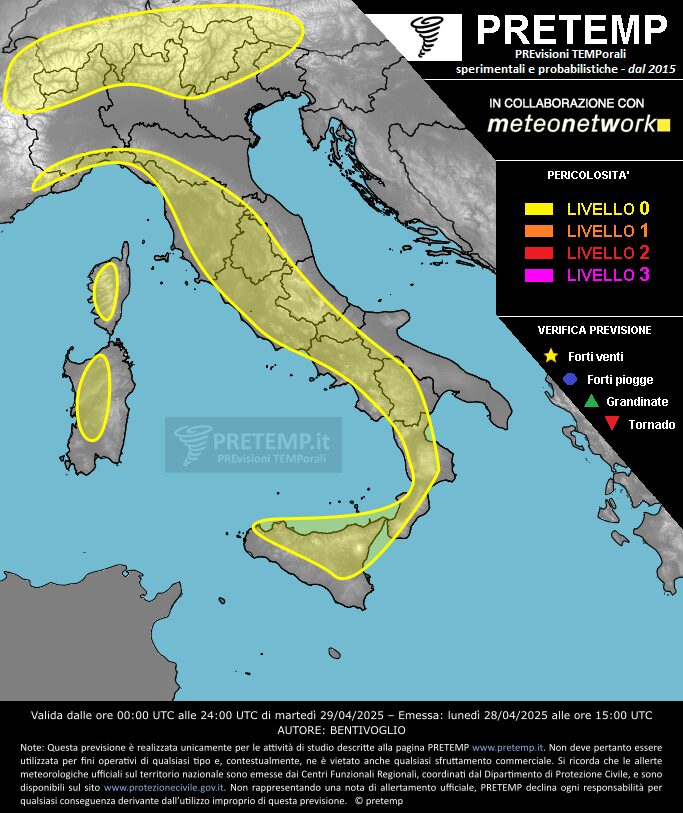 allerta meteo 29 aprile