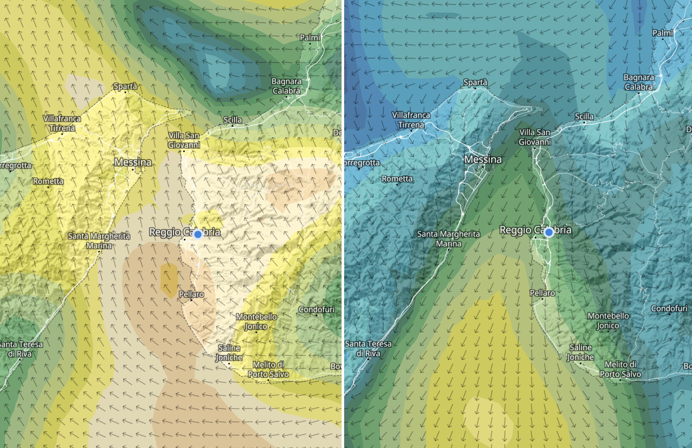 Allerta Meteo, il forte vento di scirocco flagella lo Stretto di Messina: aliscafi fermi, aerei e traghetti in difficoltà. Gravi danni, il picco in serata