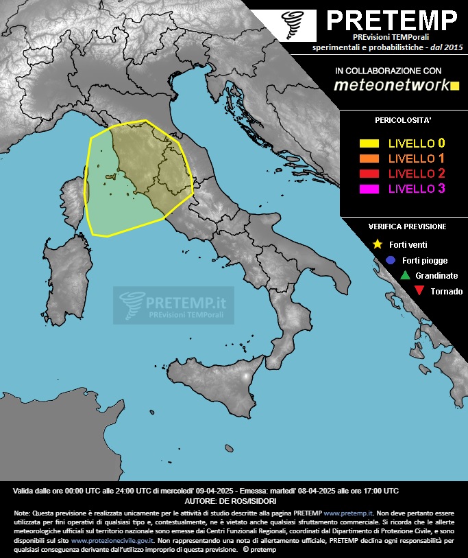 allerta meteo maltempo oggi 9 aprile