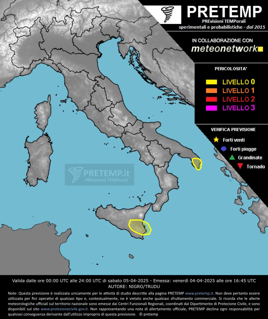 allerta meteo oggi 5 aprile 2025 temporali pomeridiani 2 regioni