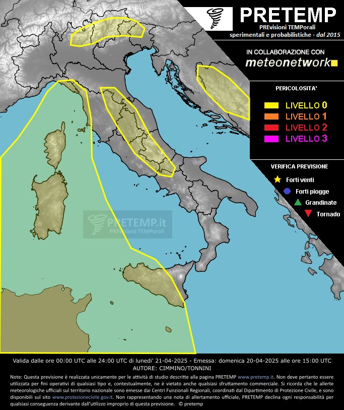 allerta meteo pasquetta 21 aprile