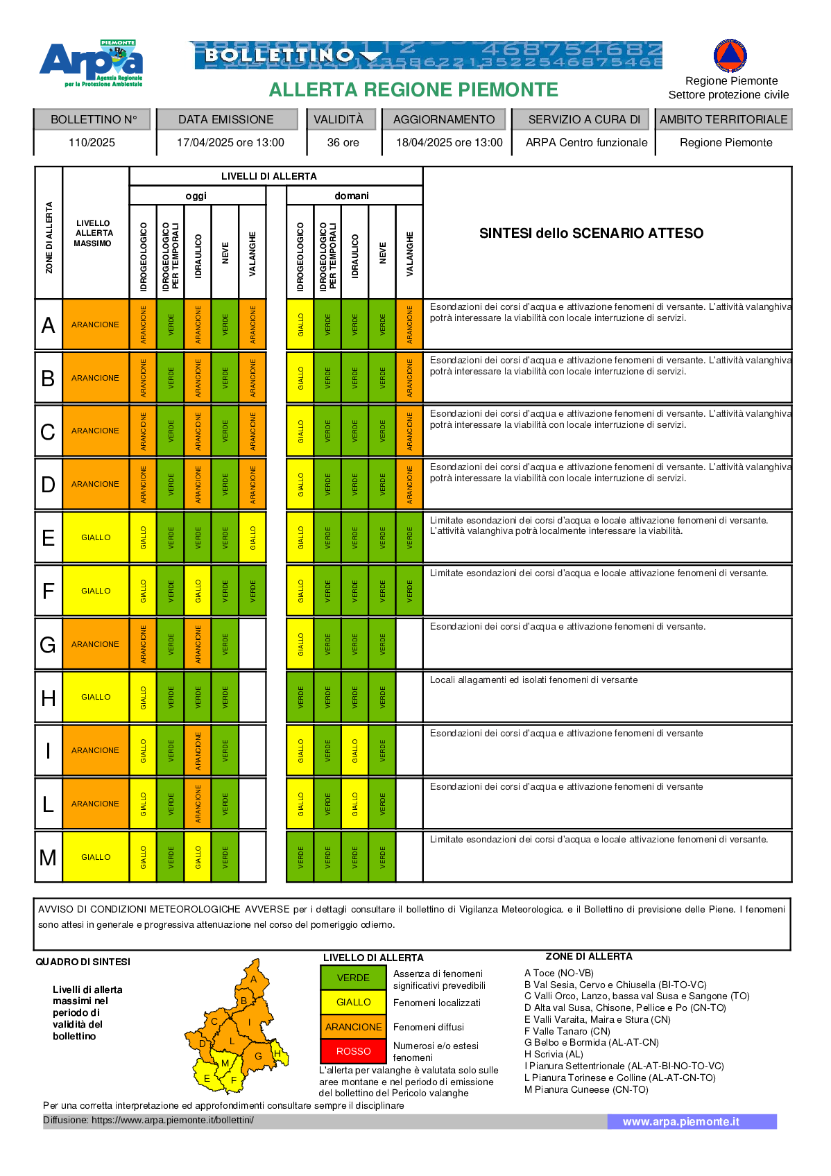 allerta meteo piemonte
