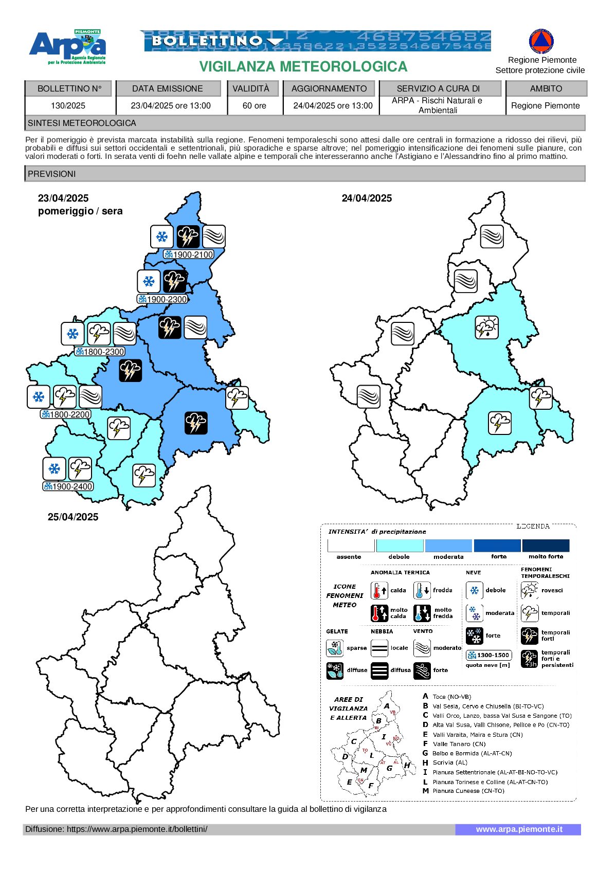 allerta meteo piemonte