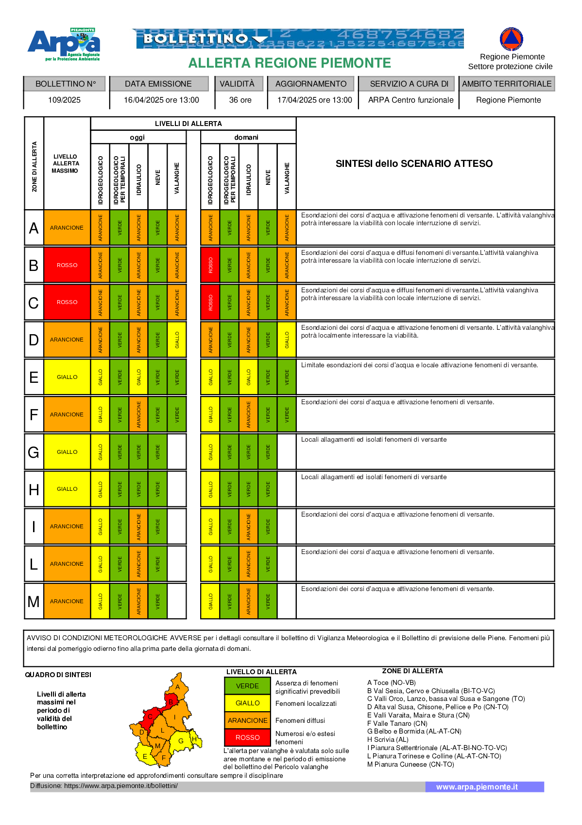 allerta meteo piemonte