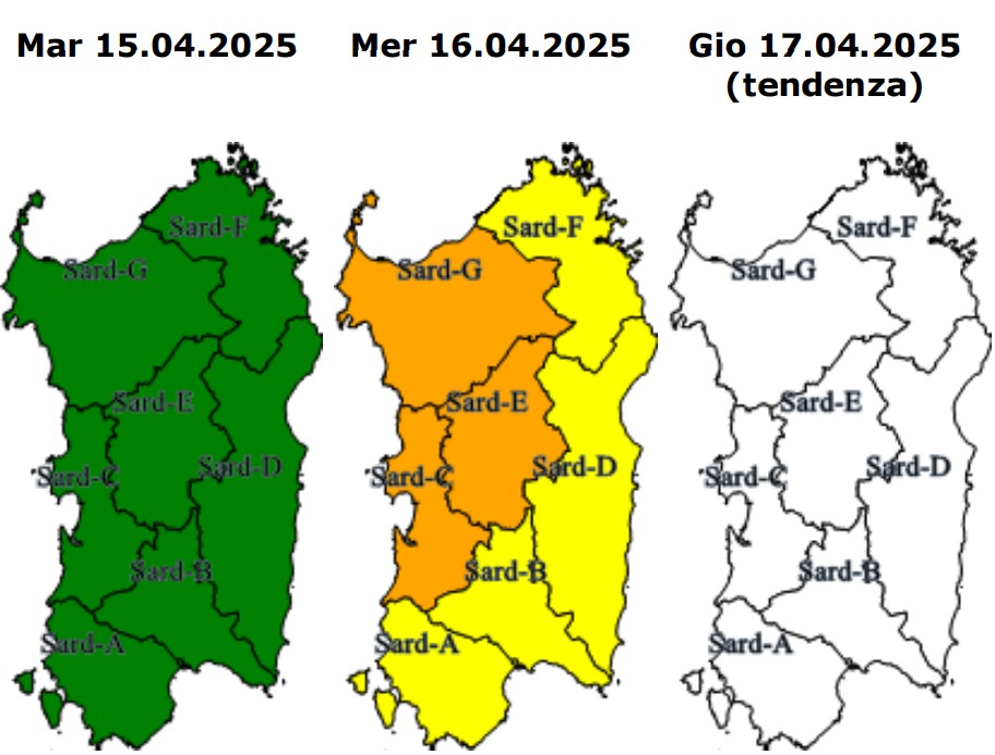 allerta meteo sardegna 16 aprile