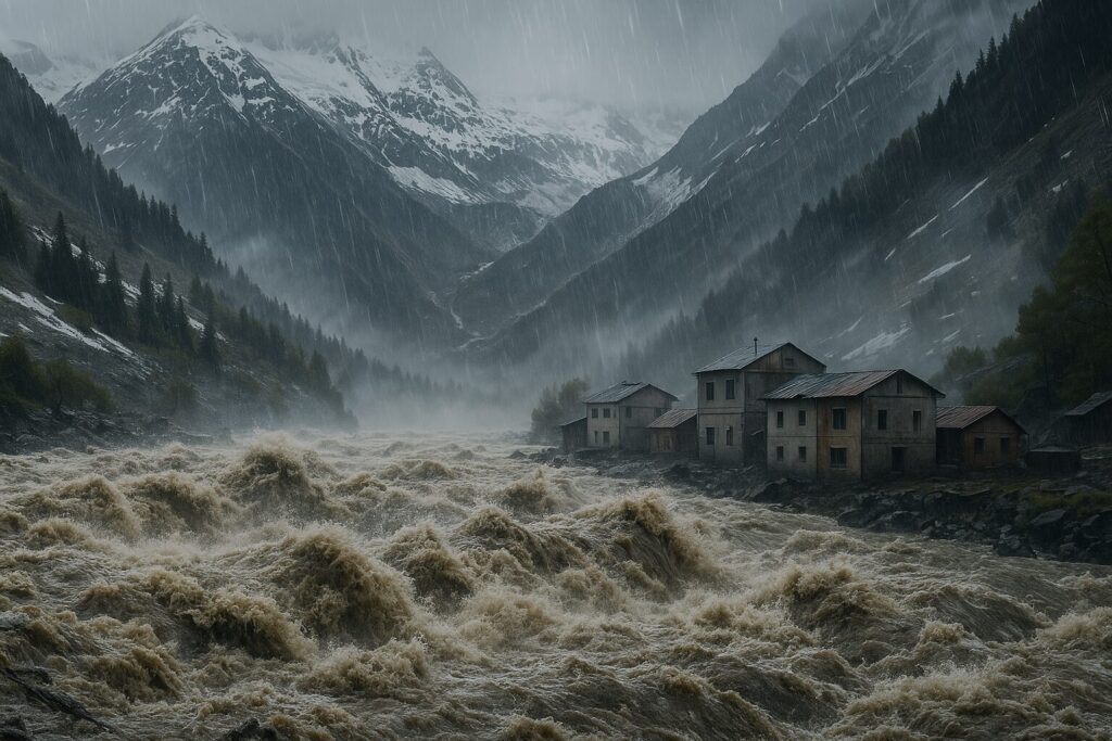 alluvione eventi di pioggia su neve