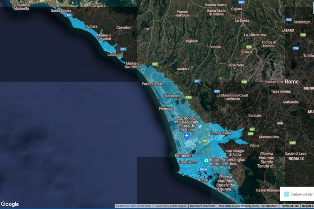 Aumento livello mare