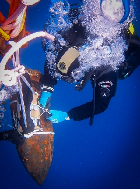 bomba subacquea ordigno bellico