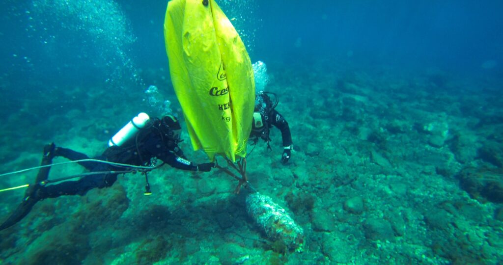 bomba subacquea ordigno bellico