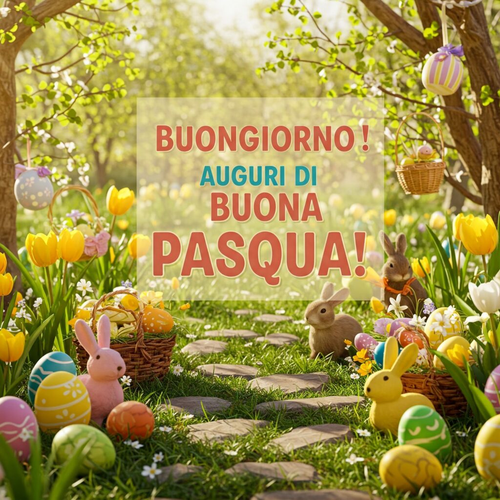 buongiorno auguri buona pasqua 2025