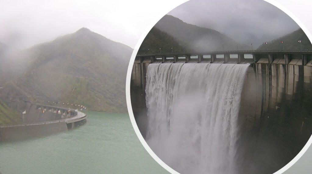 diga ridracoli pioggia maltempo oggi cascata