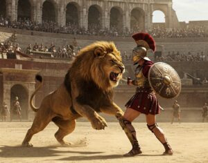 gladiatore roma leone