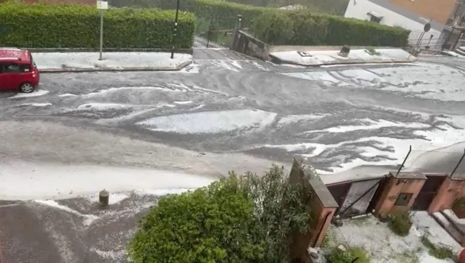 maltempo grandine ciciliano lazio