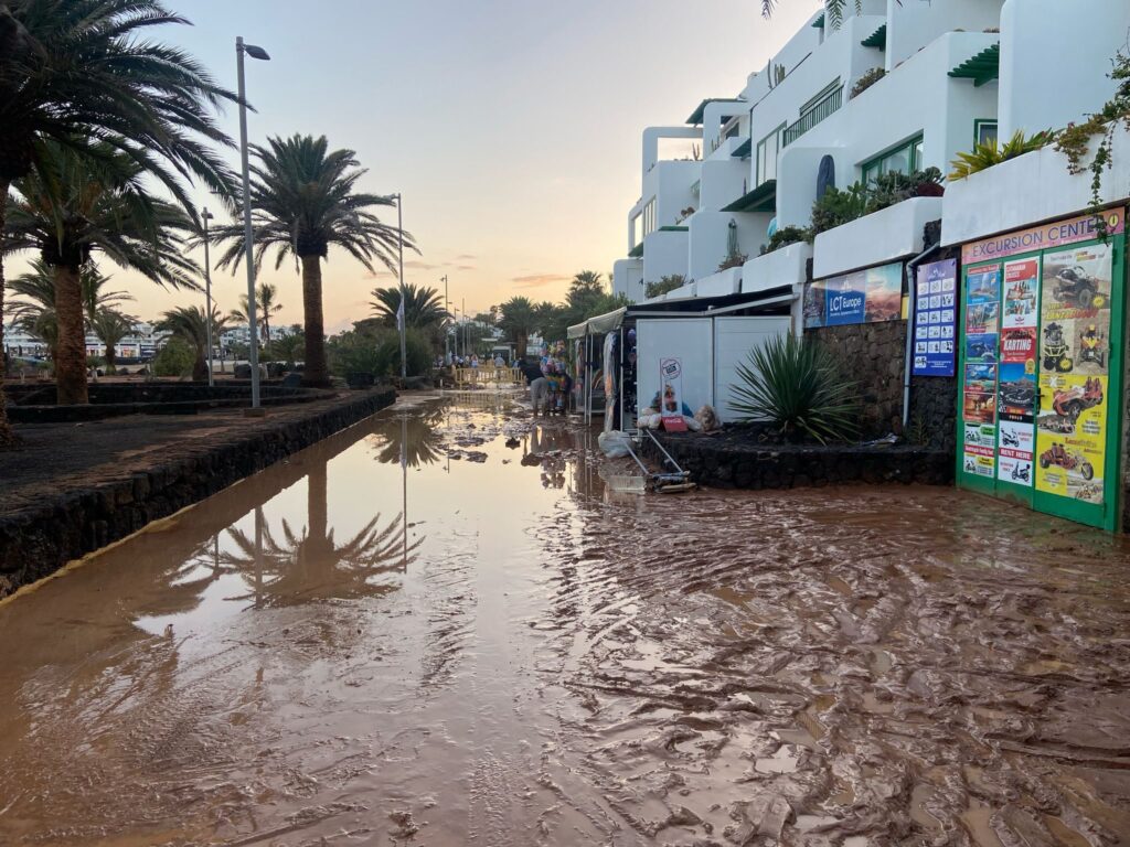 maltempo lanzarote spagna