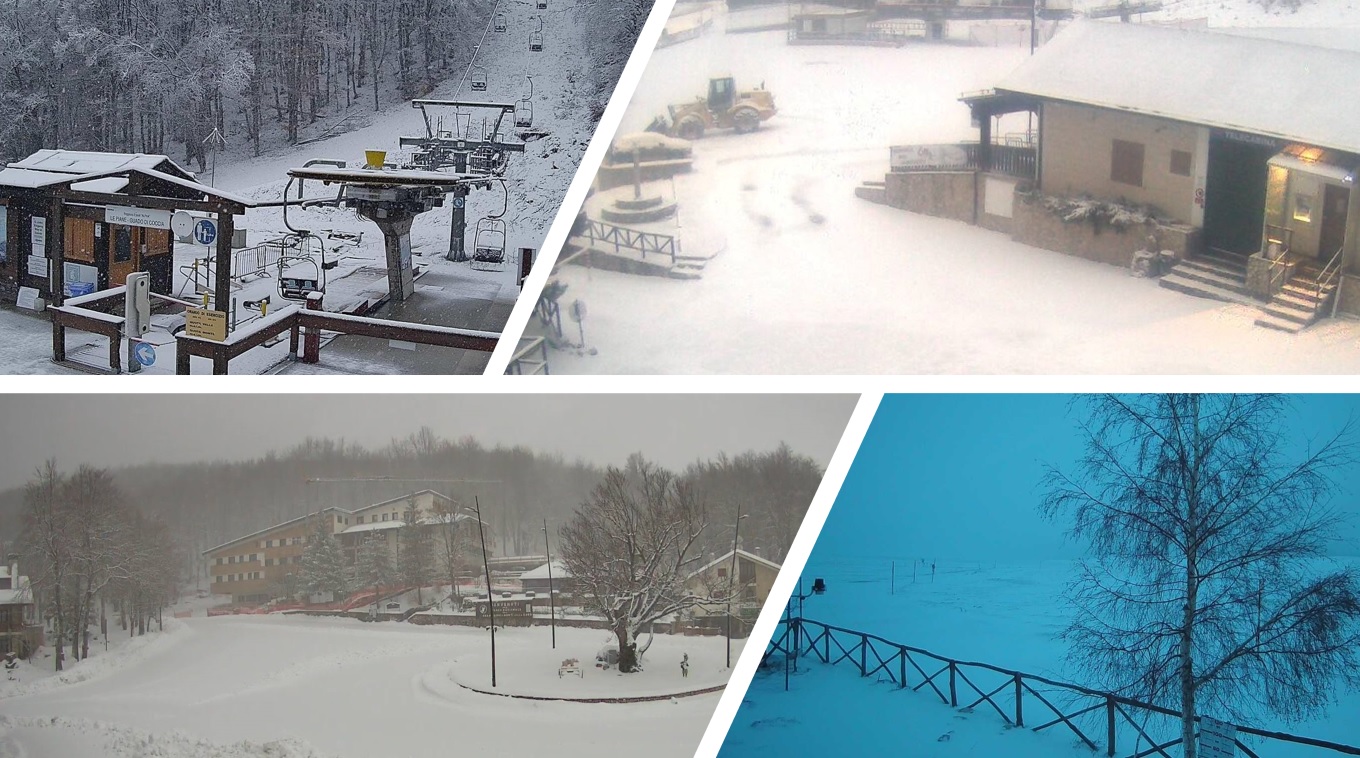 Aprile bianco in Abruzzo, la neve scende fino a 700 metri | FOTO