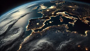 penisola iberica africa europa spazio