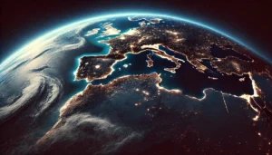 penisola iberica africa europa spazio