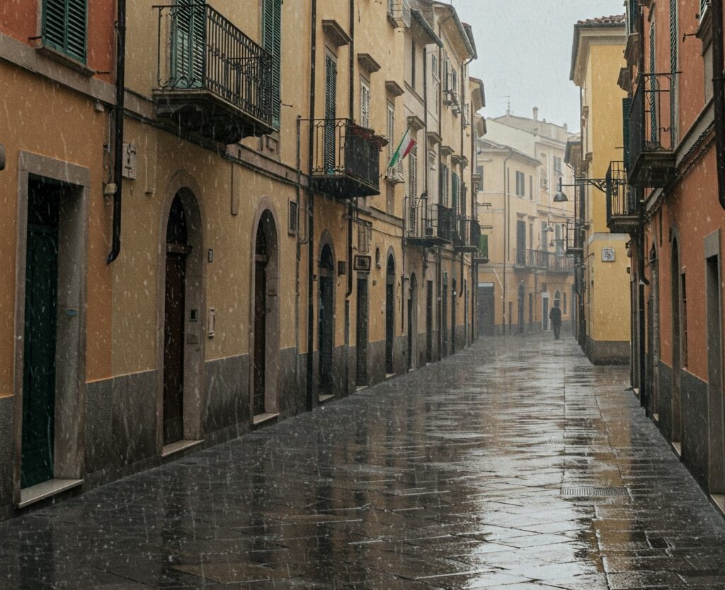pioggia maltempo strada allerta meteo