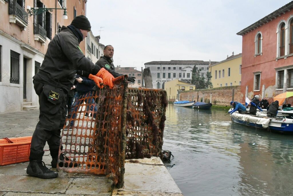 rifiuti canali venezia