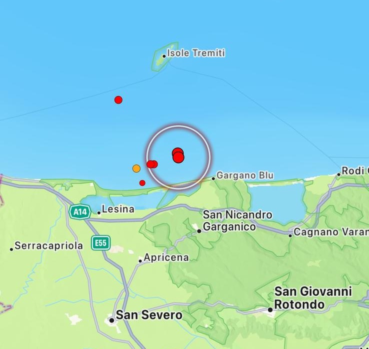 terremoto costa garganica puglia